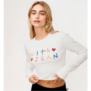 With Jean Love Hearts Long Sleeve Tee